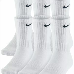 Nike Performance Socks Size L. White 6 Pairs